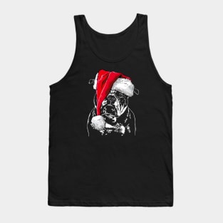 Funny Santa Old English Bulldog Merry Christmas dog Tank Top